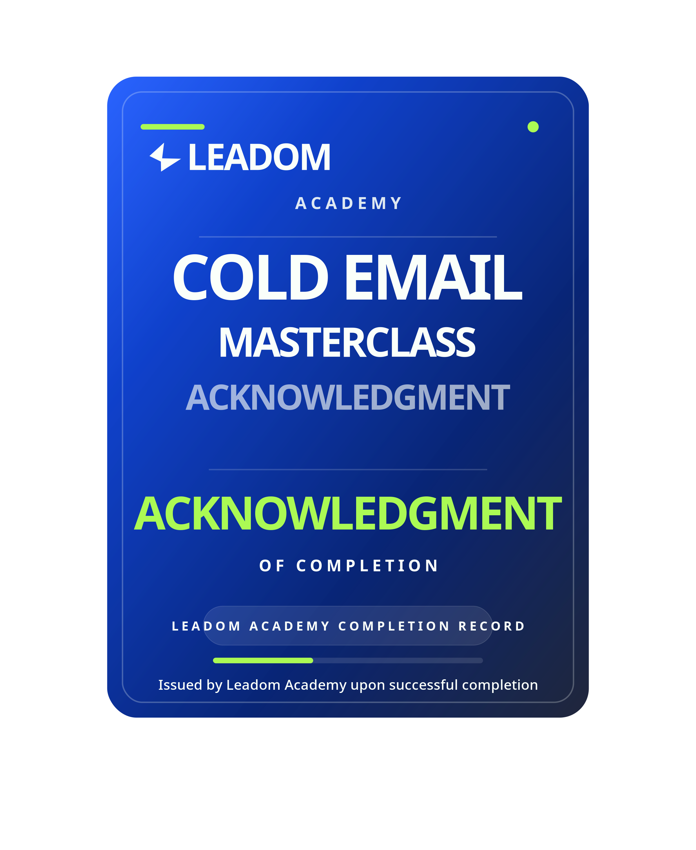 Cold Email Masterclass