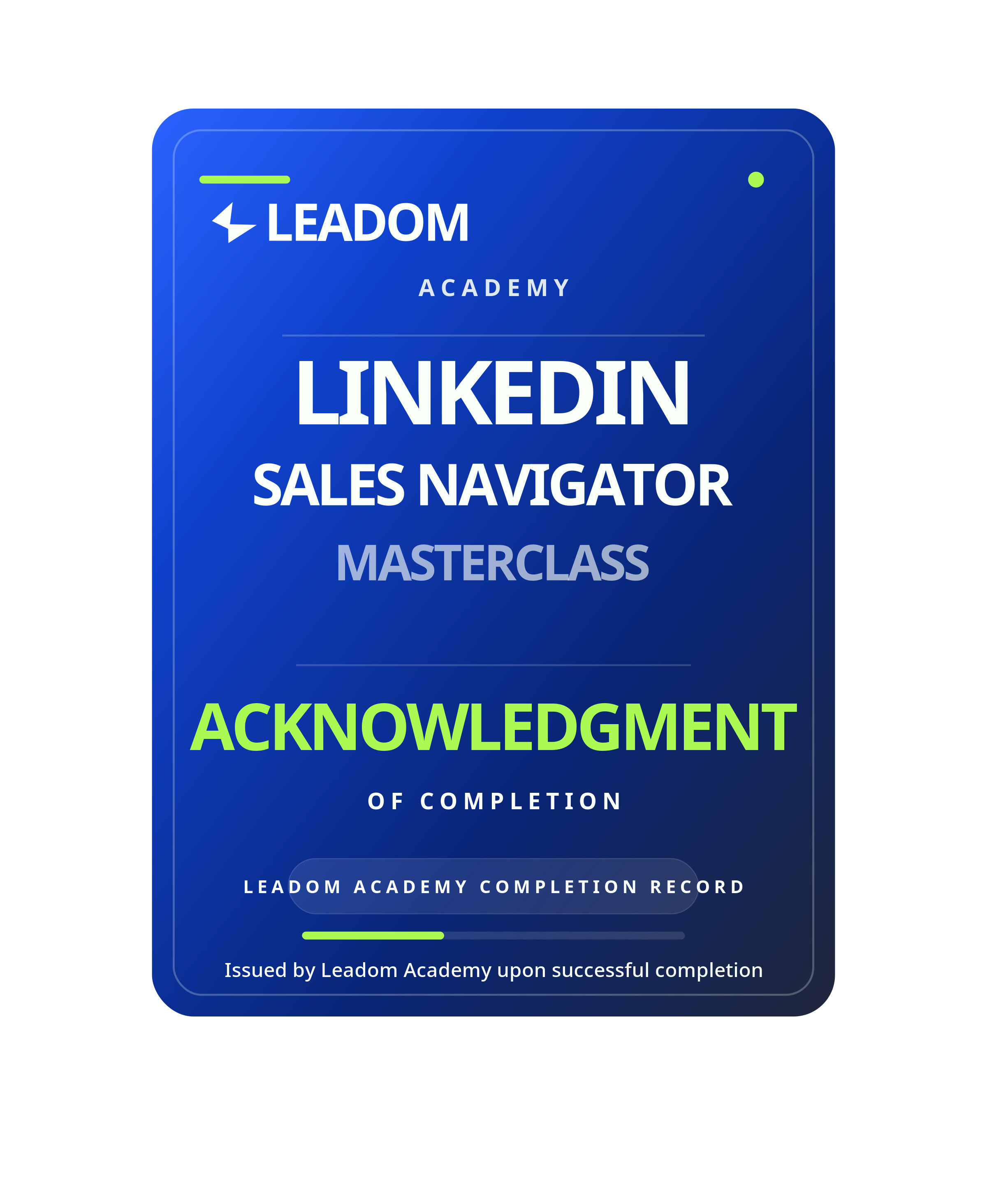 LinkedIn Sales Navigator Masterclass